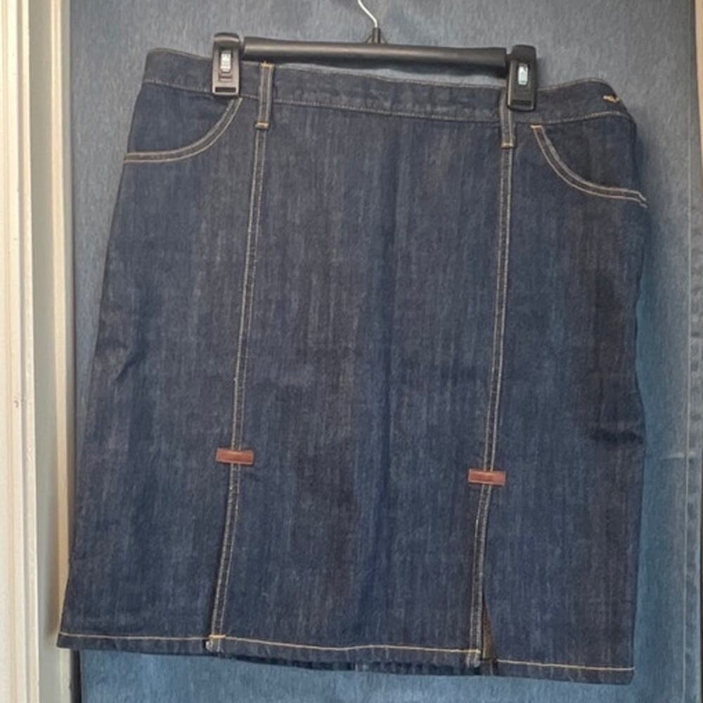 Vintage Gap Jeans 12 blue 100%cotton frontslits summercasual Coastal cool Skirt